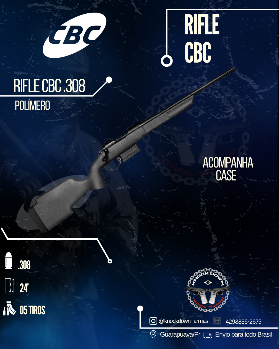 Rifle CBC .308 POLÍMERO