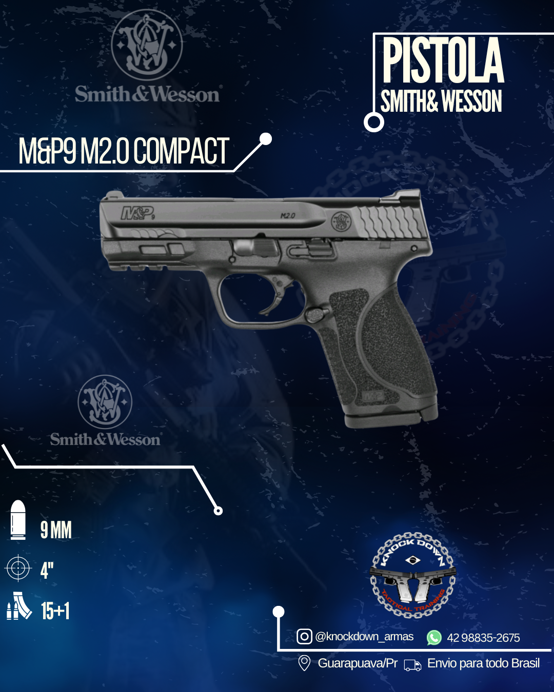 Pistola Smith & Wesson M&P9 M2.0 COMPACT