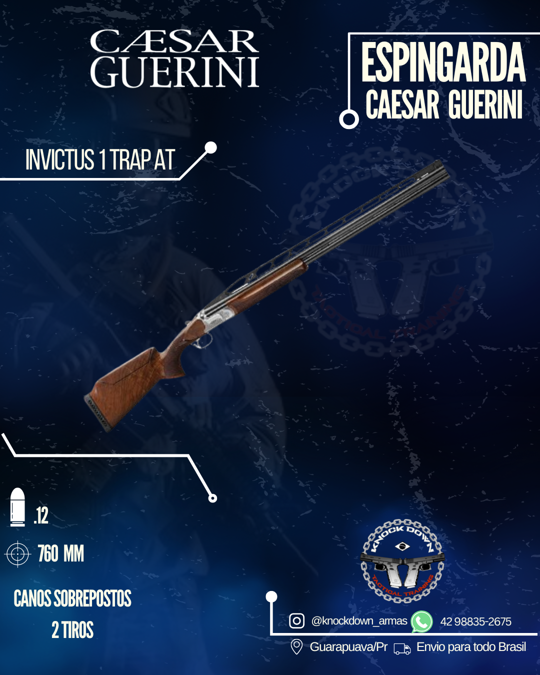 Espingarda Caesar Guerini INVICTUS 1 TRAP AT