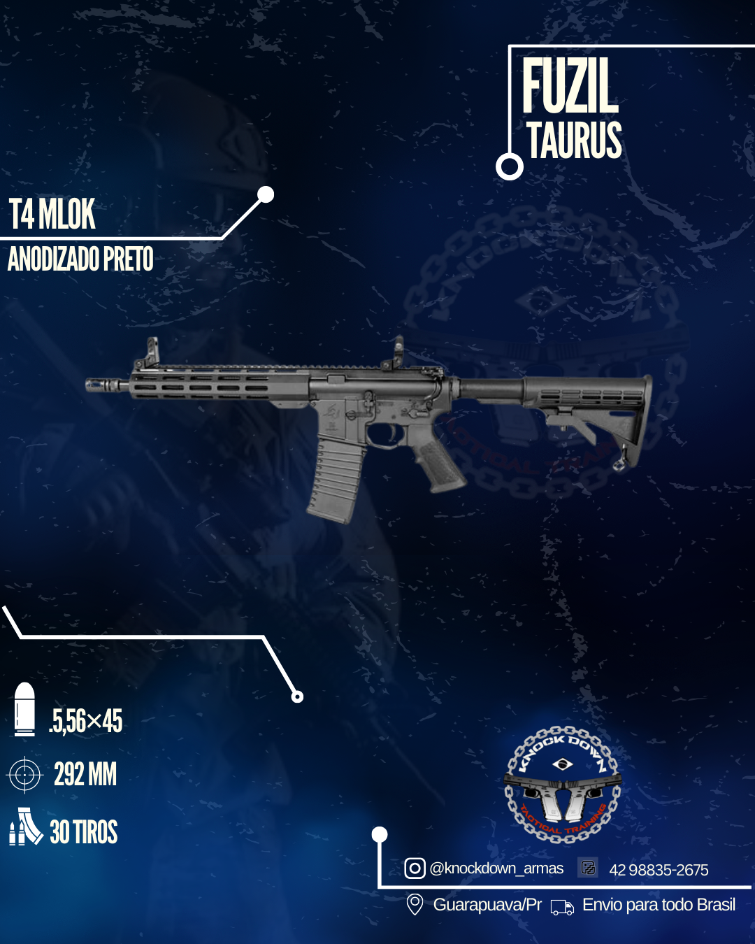 Fuzil Taurus T4 MLOK