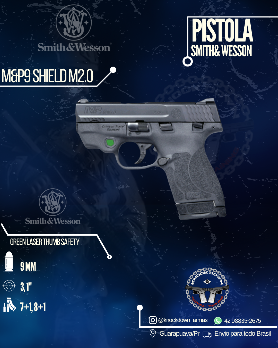 Pistola Smith & Wesson M&P9 SHIELD M2.0