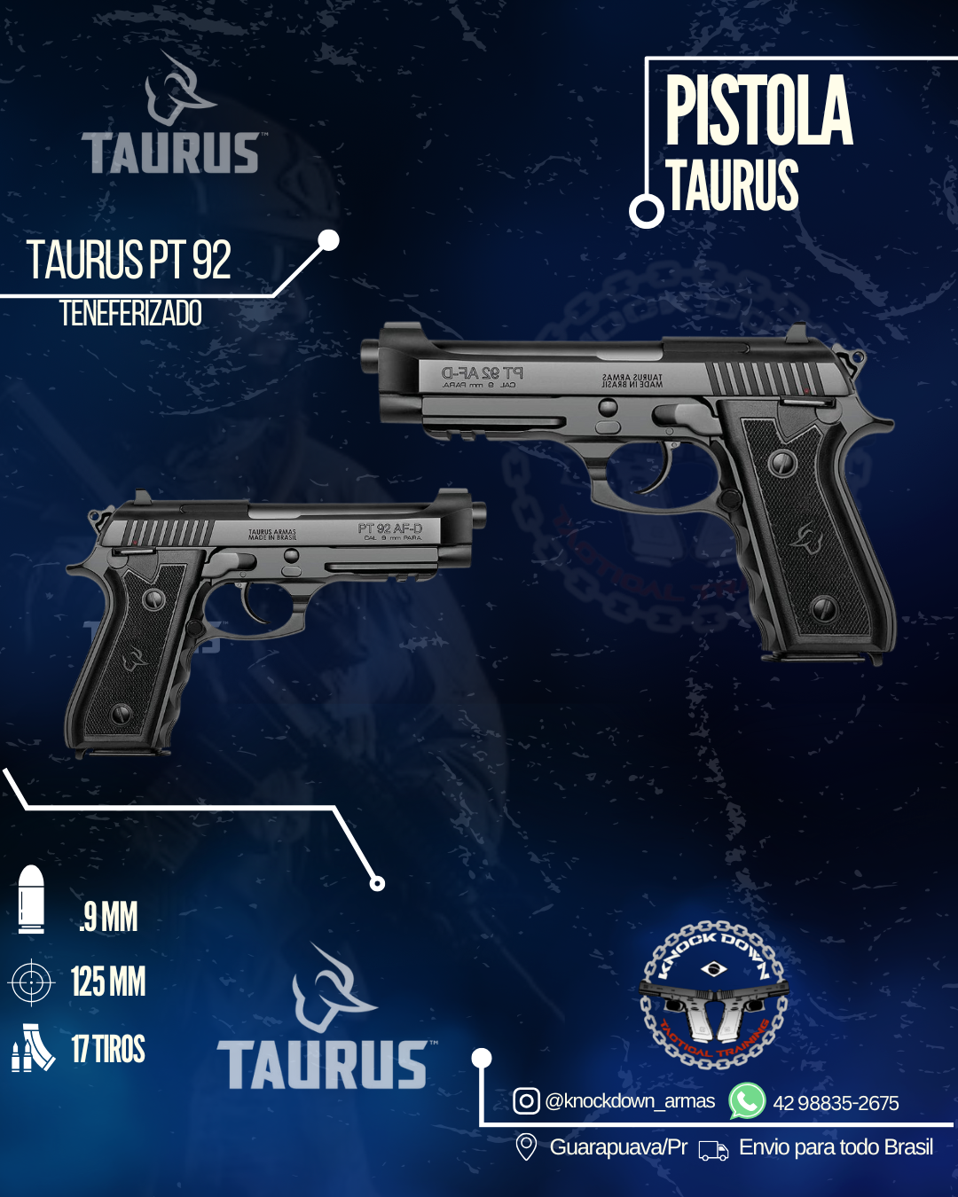 Pistola Taurus PT 92