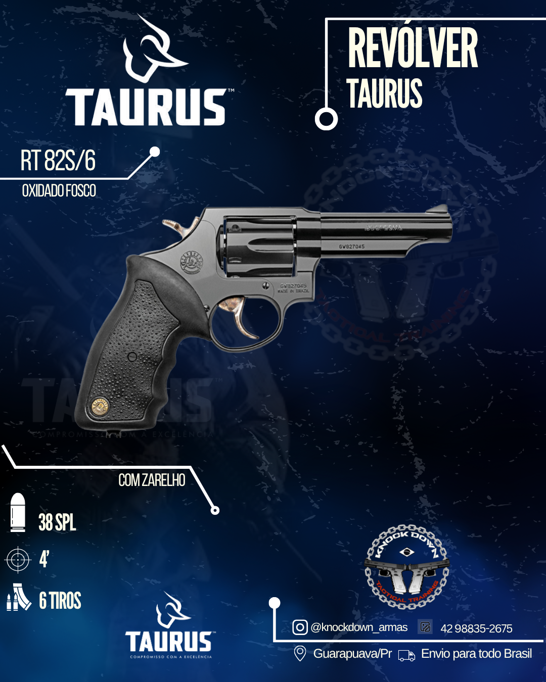 REVÓLVER TAURUS RT 82s/6