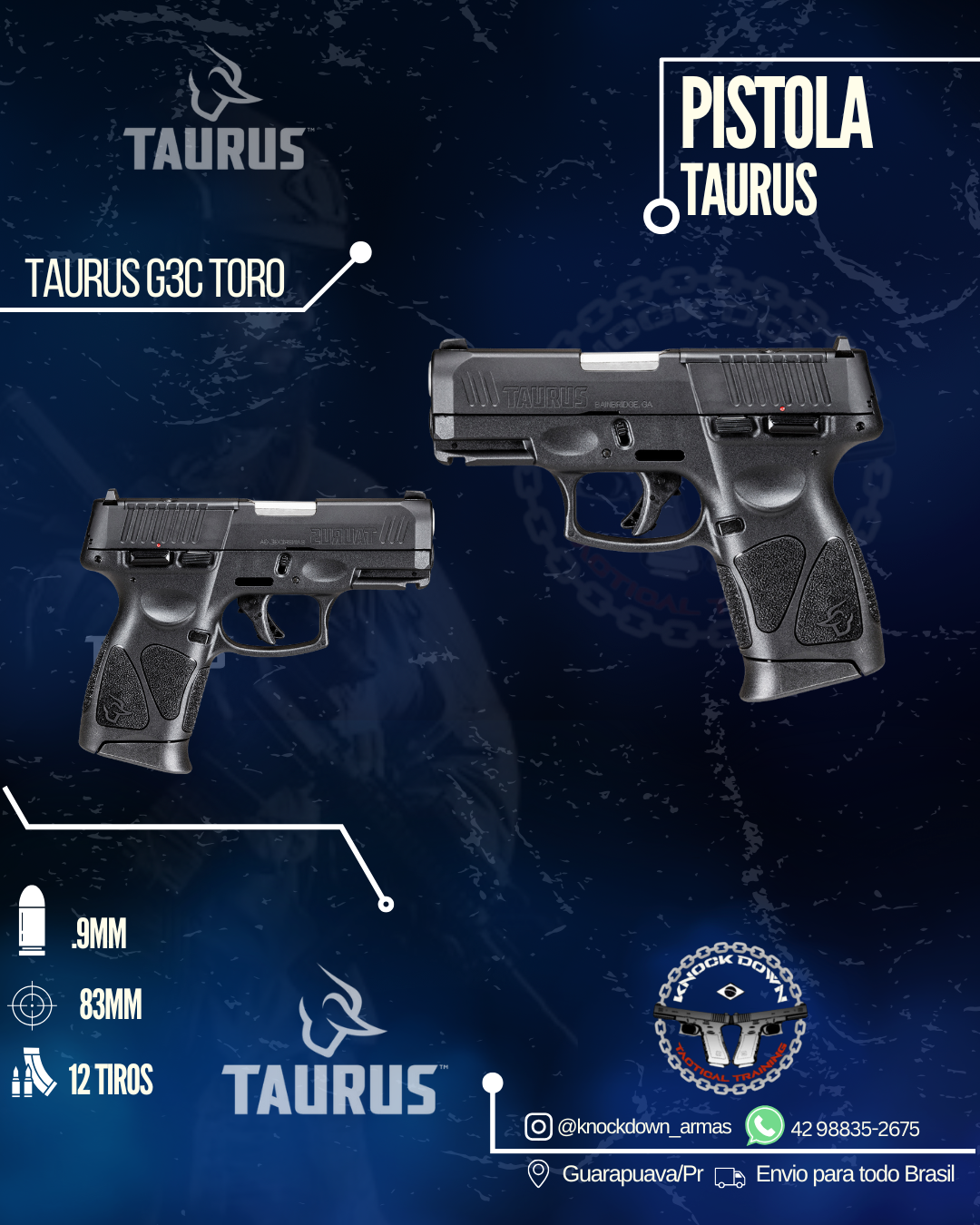 Pistola Taurus G3C TORO