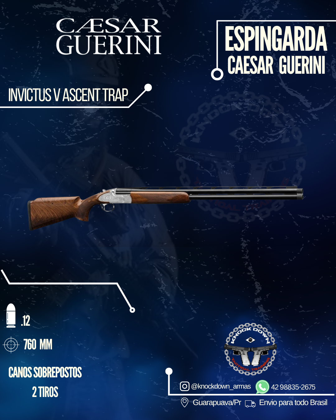 Espingarda Caesar Guerini INVICTUS V ASCENT TRAP