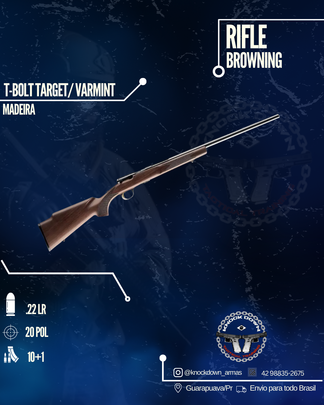Rifle Browning T-BOLT TARGET/ VARMINT MADEIRA