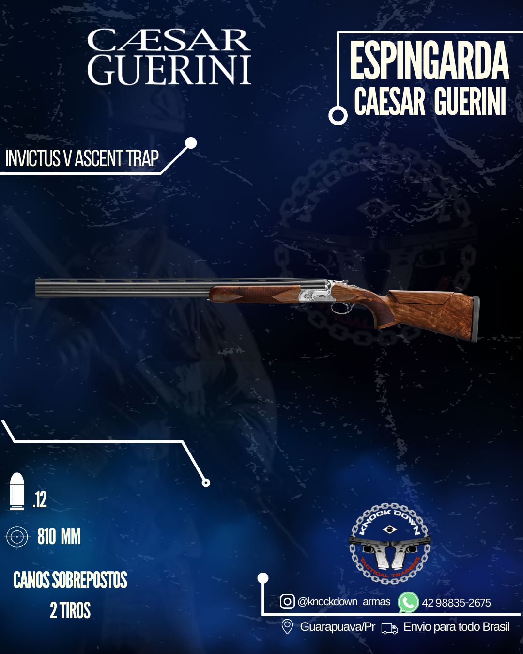 Espingarda Caesar Guerini INVICTUS V ASCENT TRAP