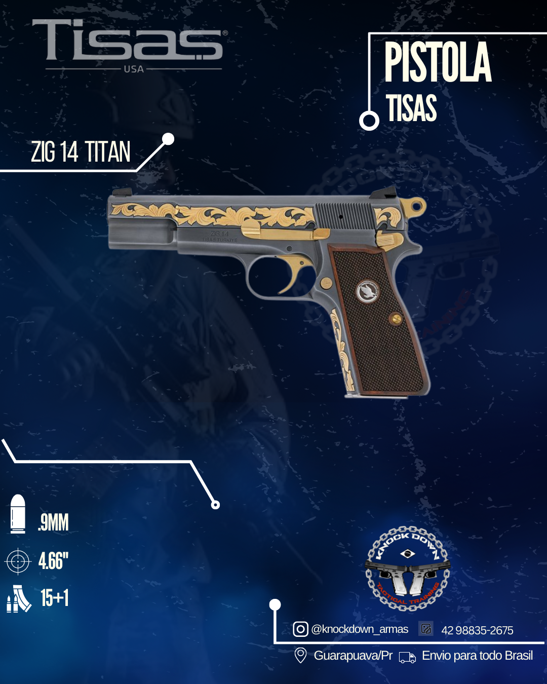 Pistola Tisas ZIG 14 TITAN
