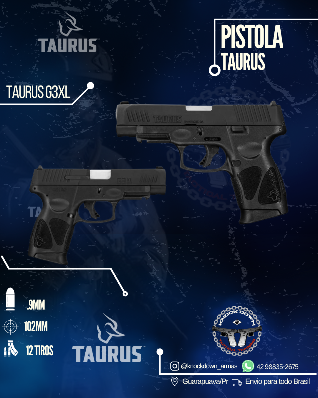 Pistola Taurus G3XL