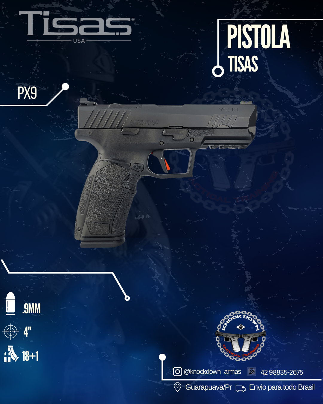Pistola Tisas PX9