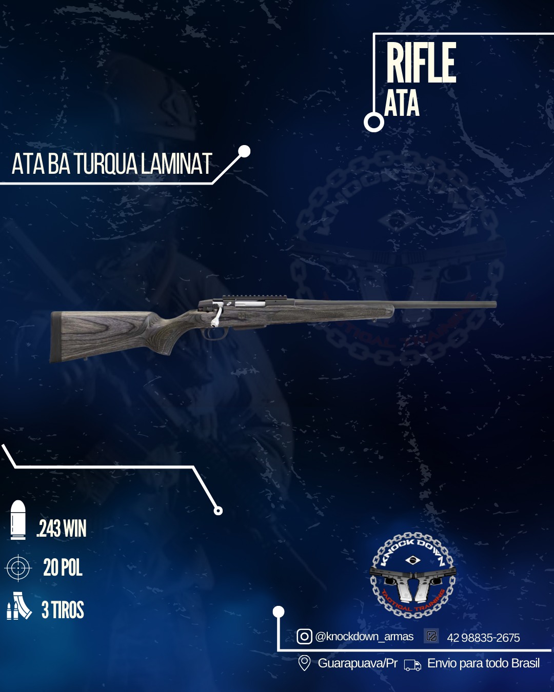 Rifle ATA BA TURQUA LAMINAT