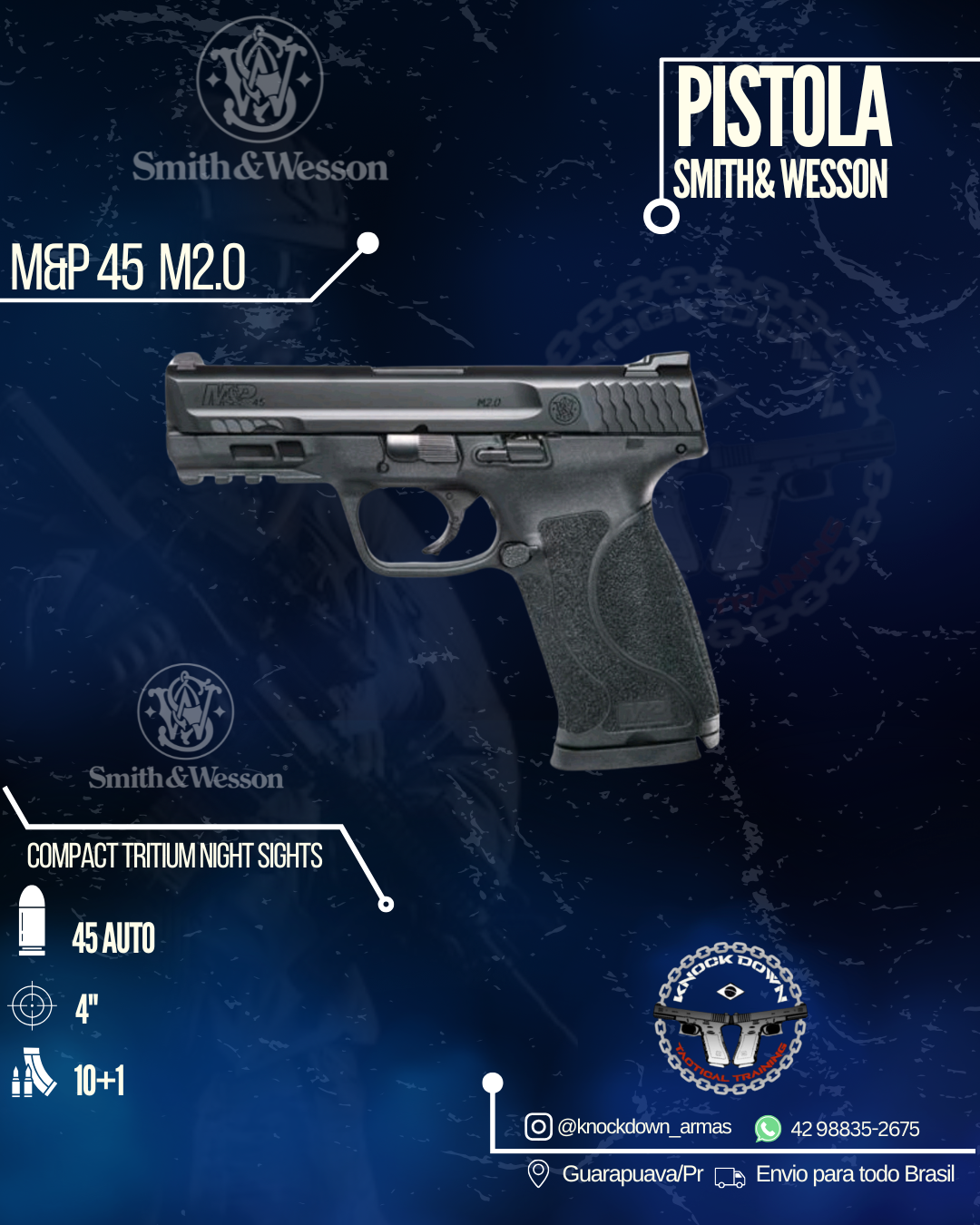 Pistola Smith & Wesson M&P 45 M2.0
