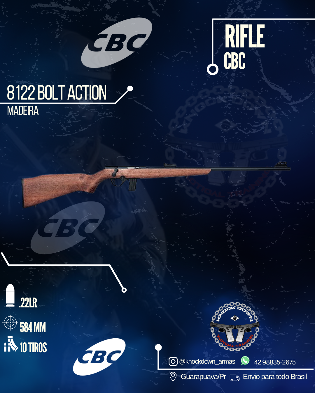 Rifle CBC 8122 BOLT ACTION MADEIRA