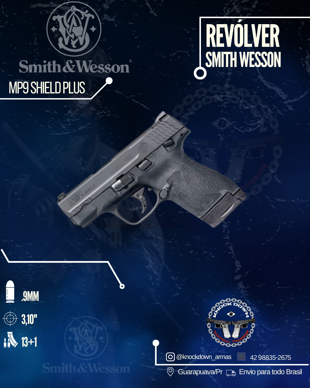 Revólver Smith & Wesson MP9 SHIELD PLUS