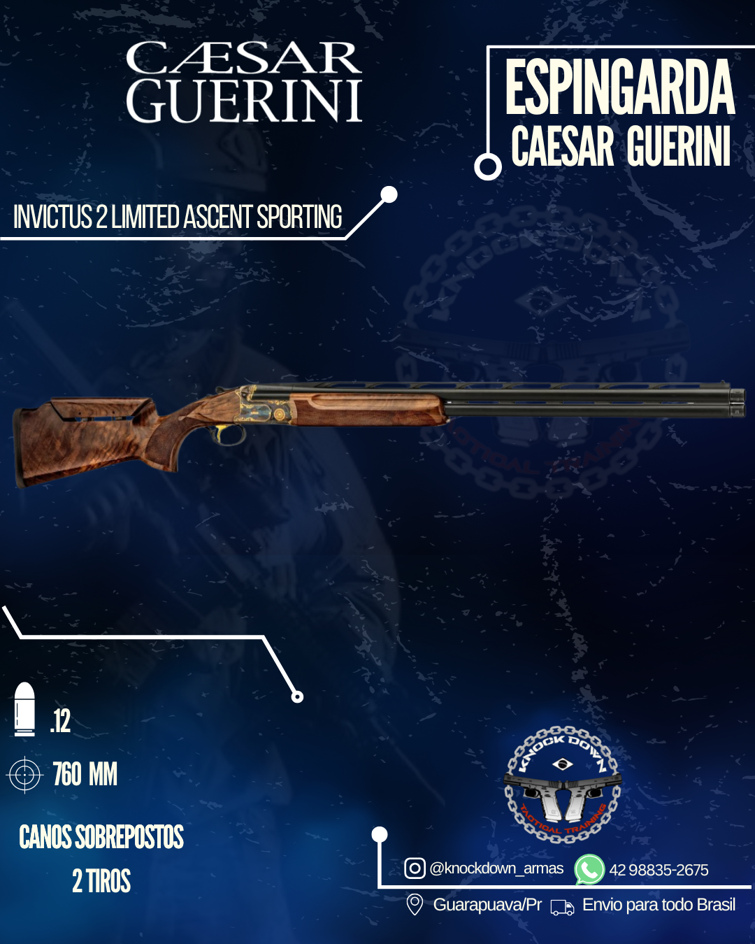 Espingarda Caesar Guerini INVICTUS 2 LIMITED ASCENT SPORTING