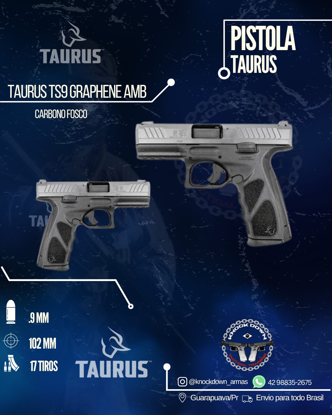Pistola Taurus TS9 GRAPHENE AMB