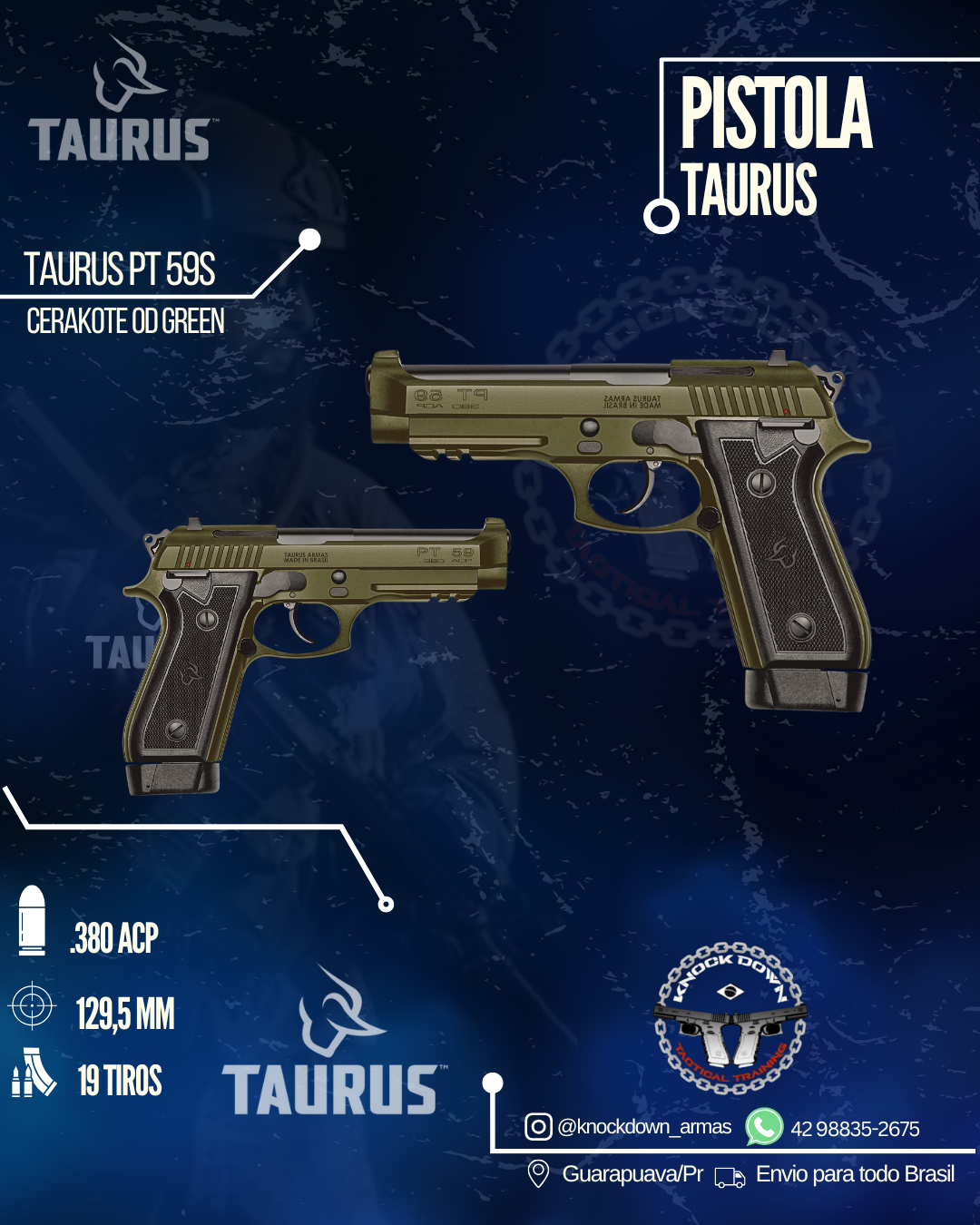 Pistola Taurus PT 59S