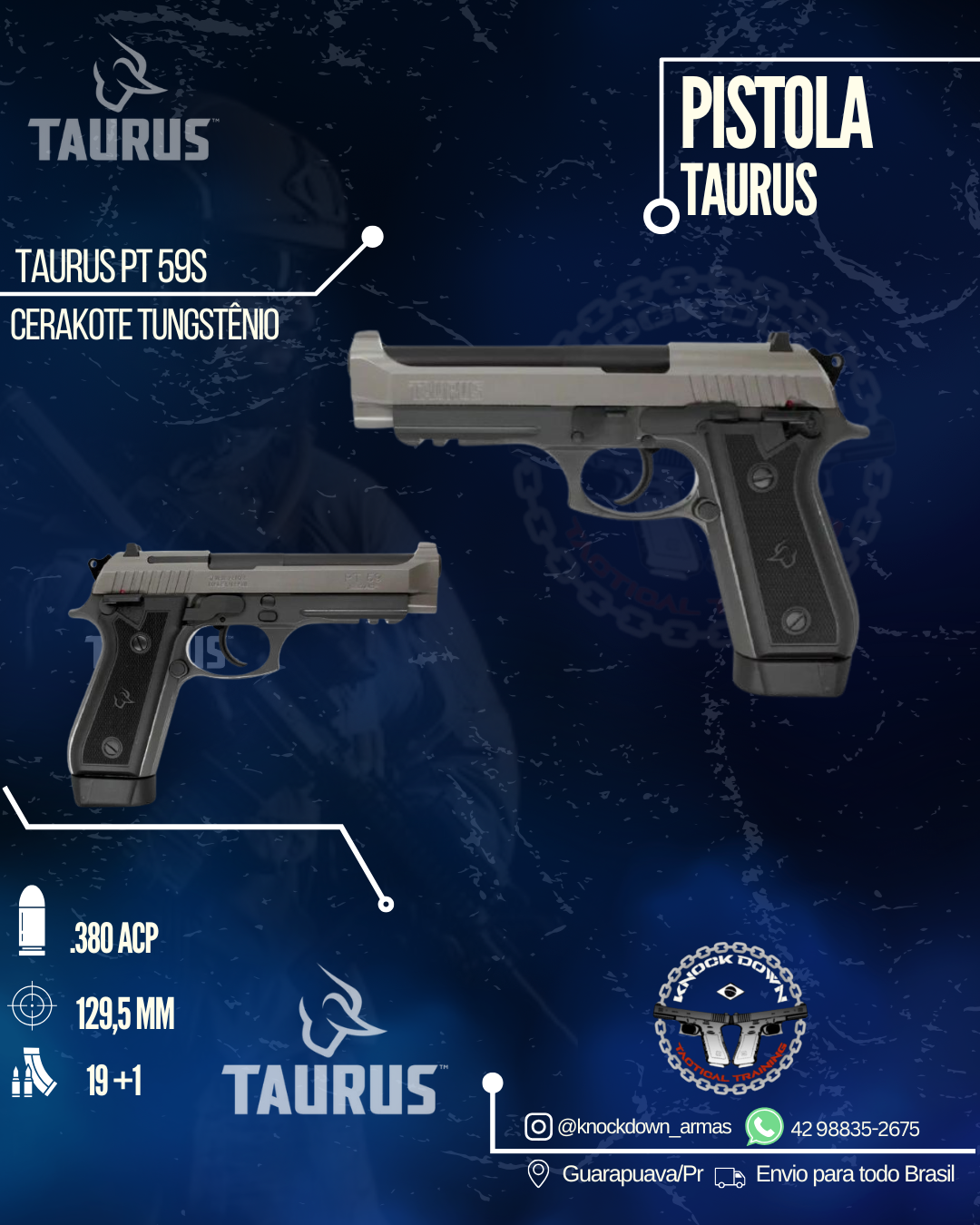 Pistola Taurus PT 59S