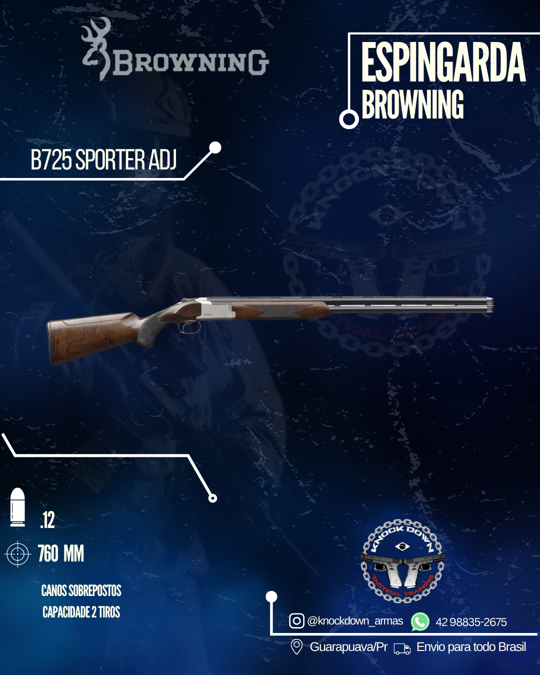 Espingarda Browning B725 SPORTER ADJ
