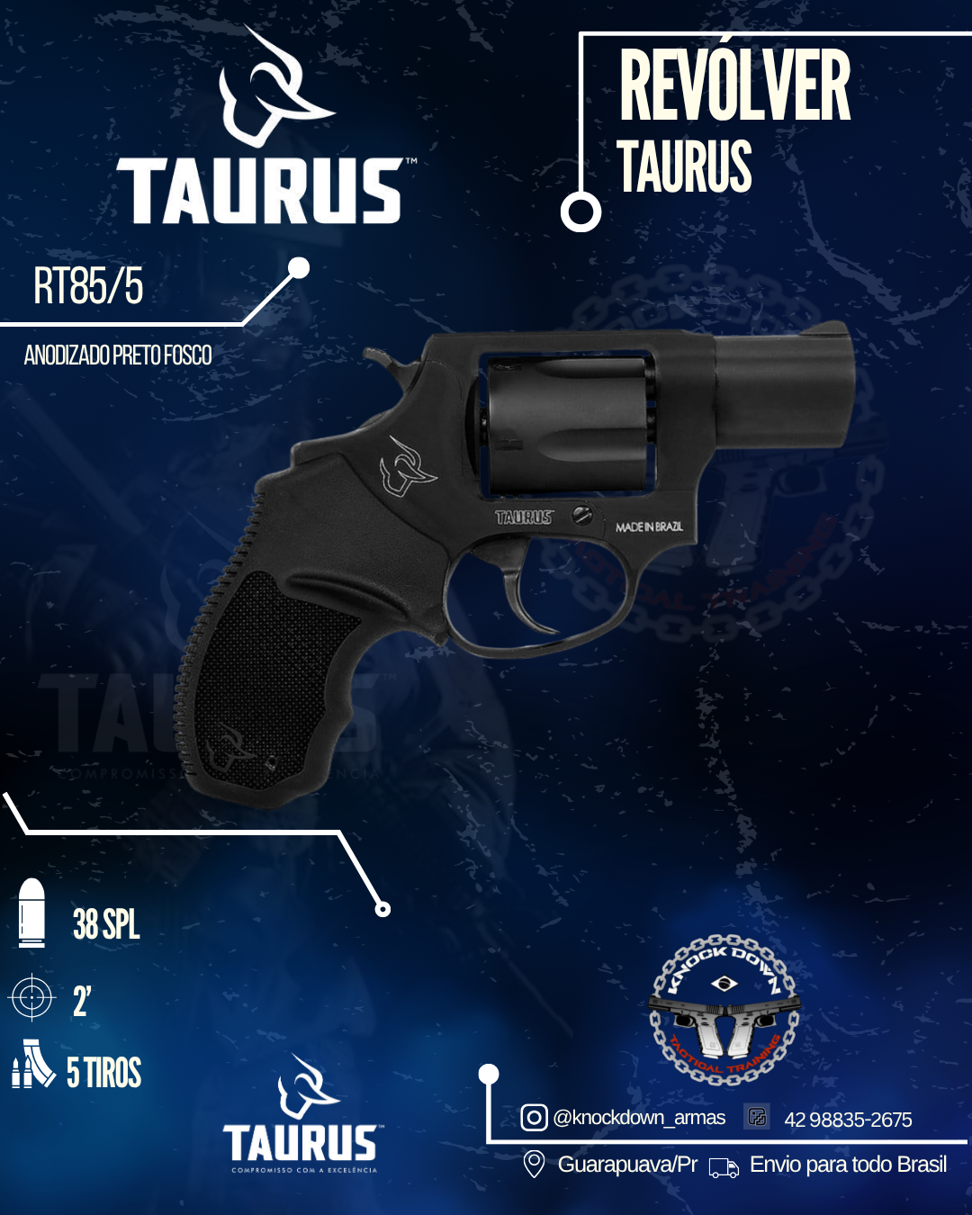 REVÓLVER TAURUS RT 85/5