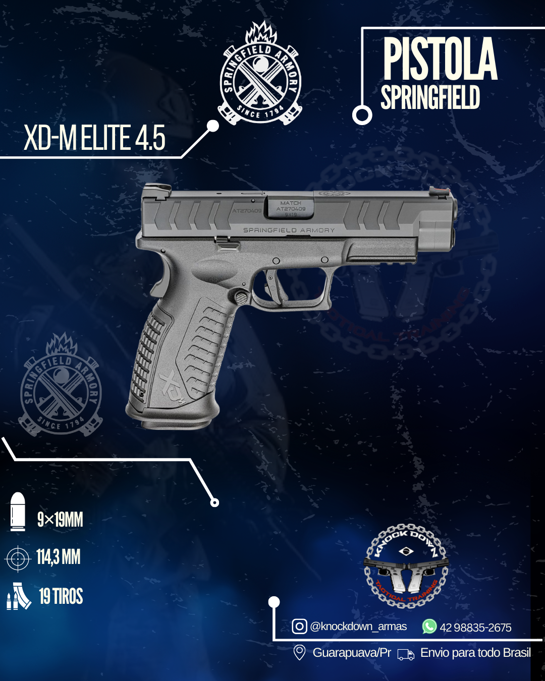 Pistola Springfield XD-M ELITE 4.5