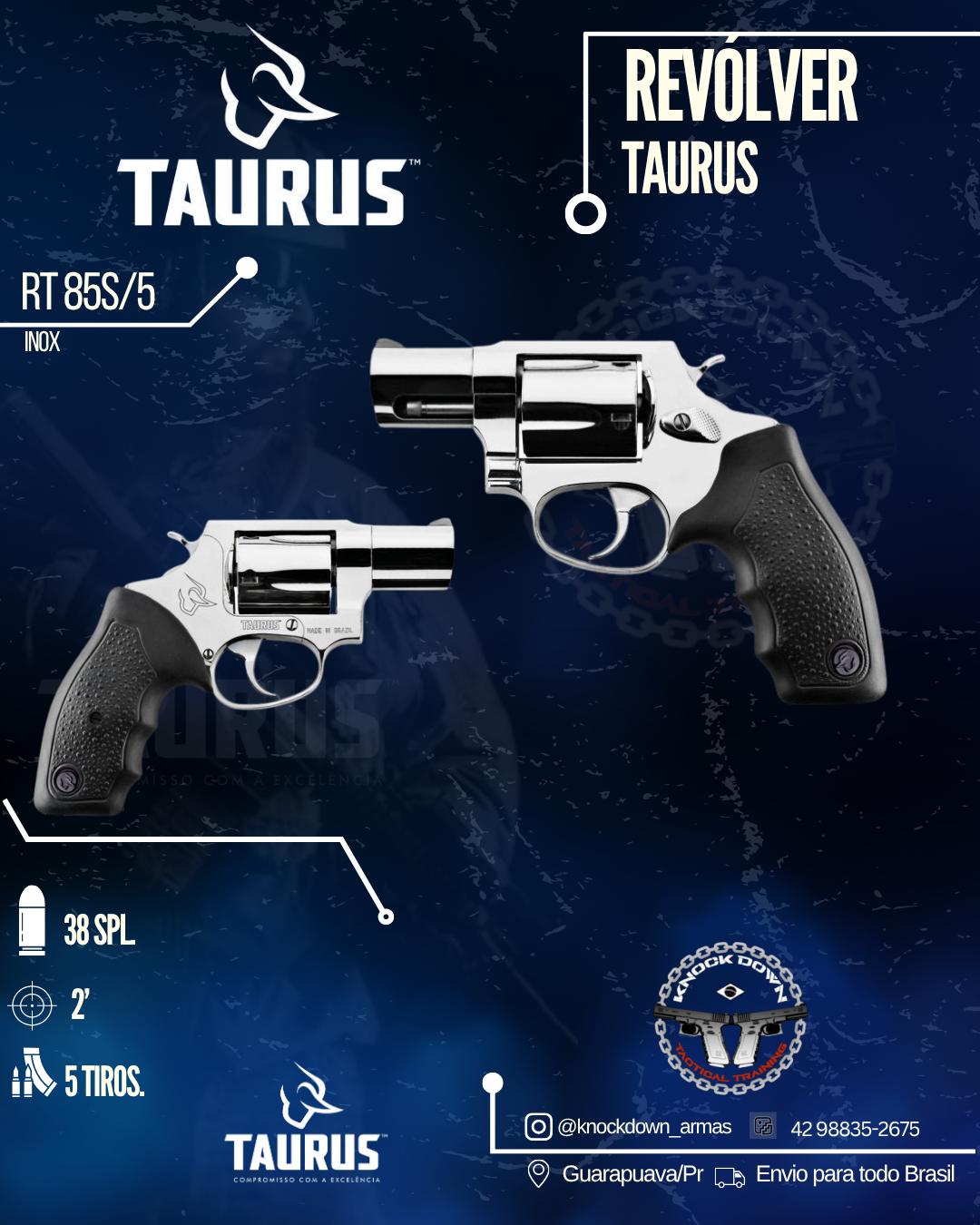 REVÓLVER TAURUS 85S/5