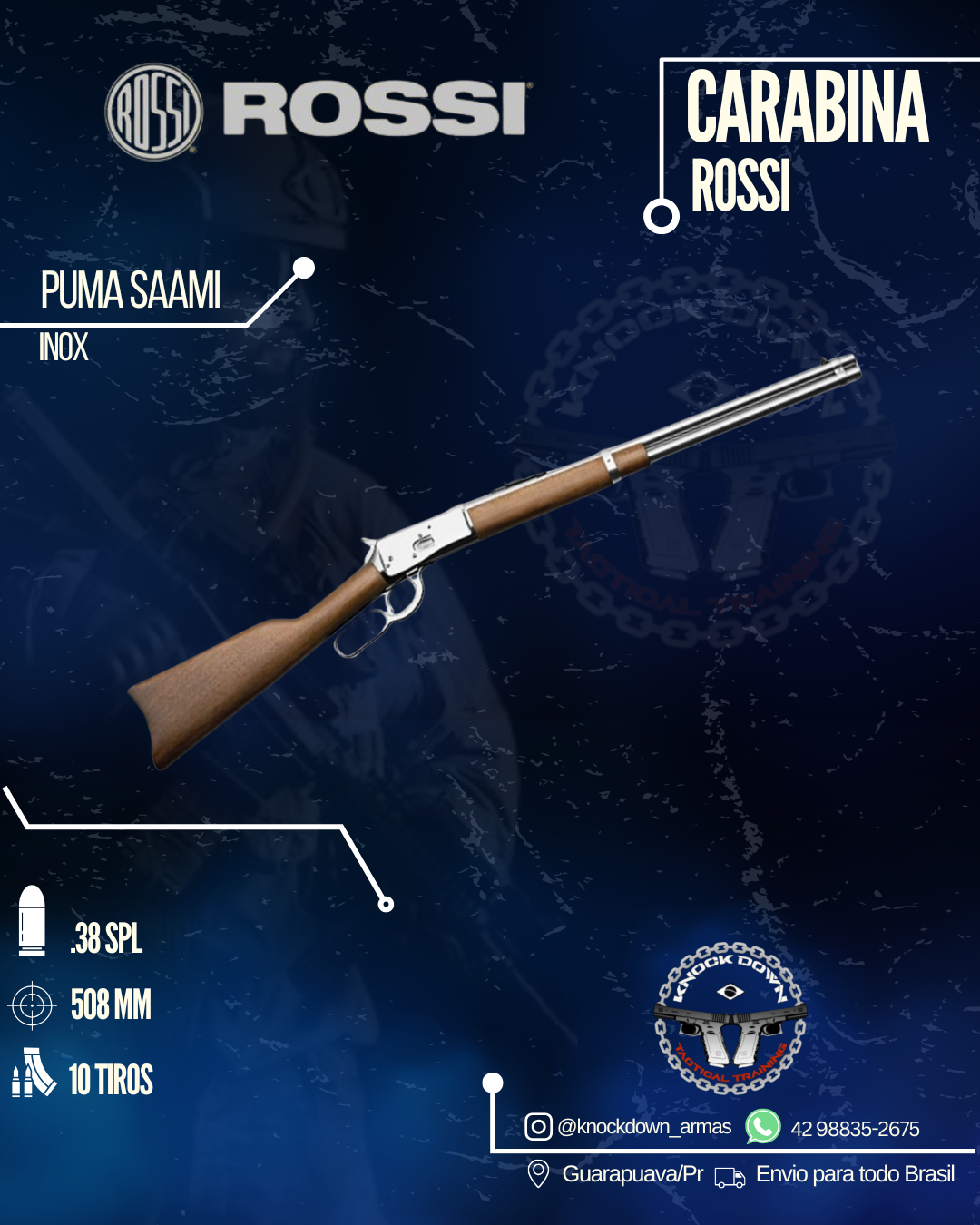 Carabina Rossi PUMA SAAMI INOX