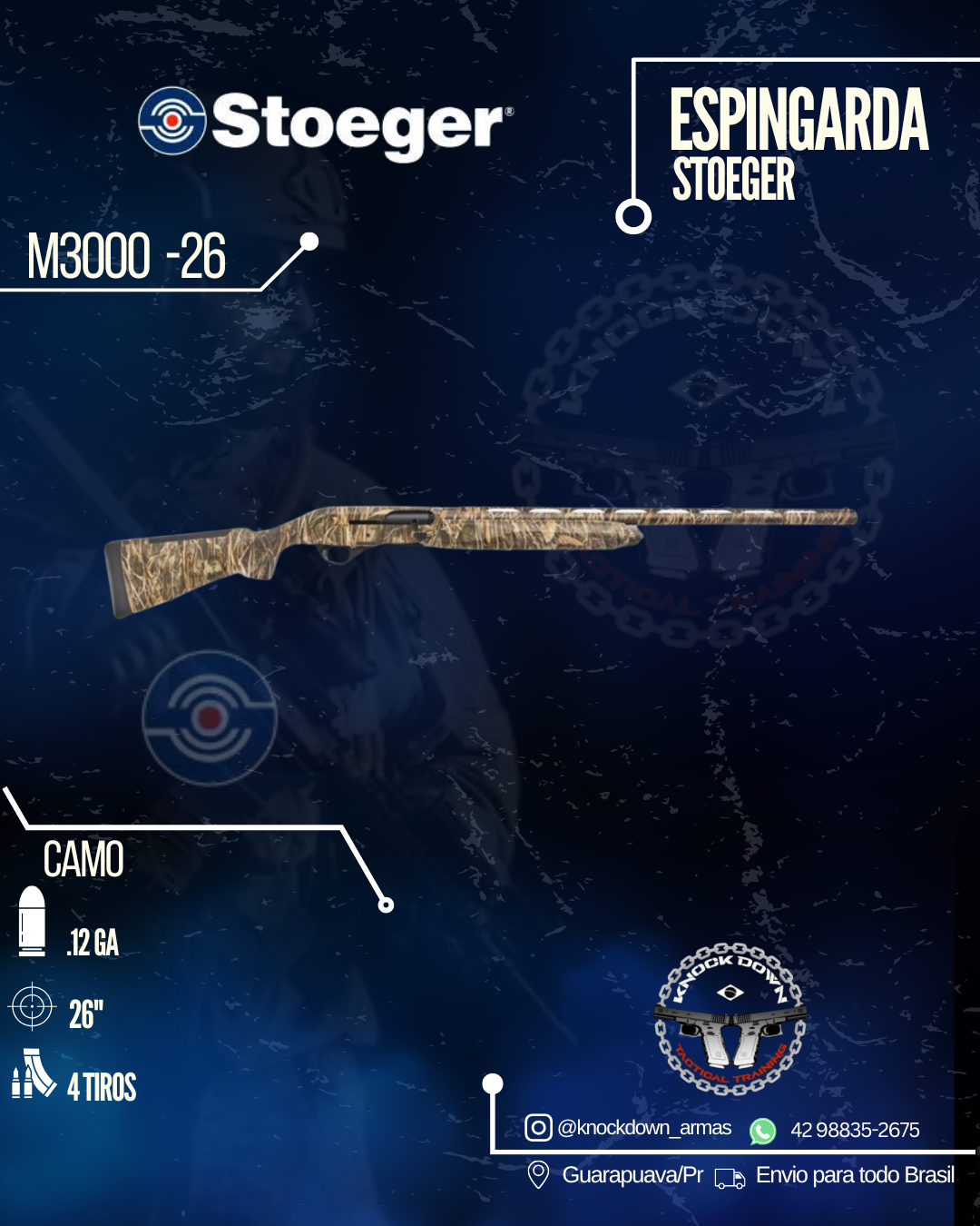Espingarda Stoeger M3000-26 CAMO