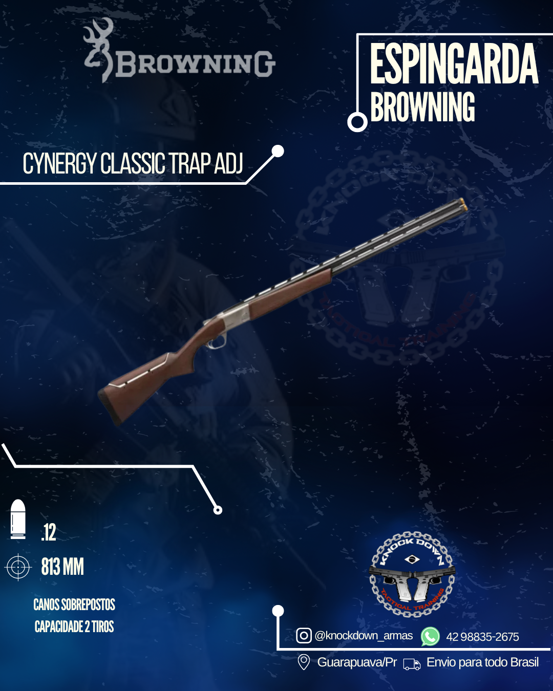 Espingarda Browning CYNERGY CLASSIC TRAP ADJ