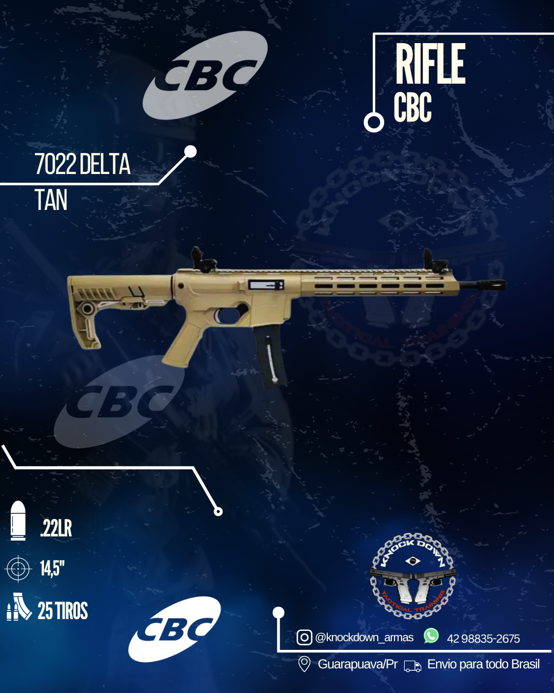 Rifle CBC 7022 DELTA TAN