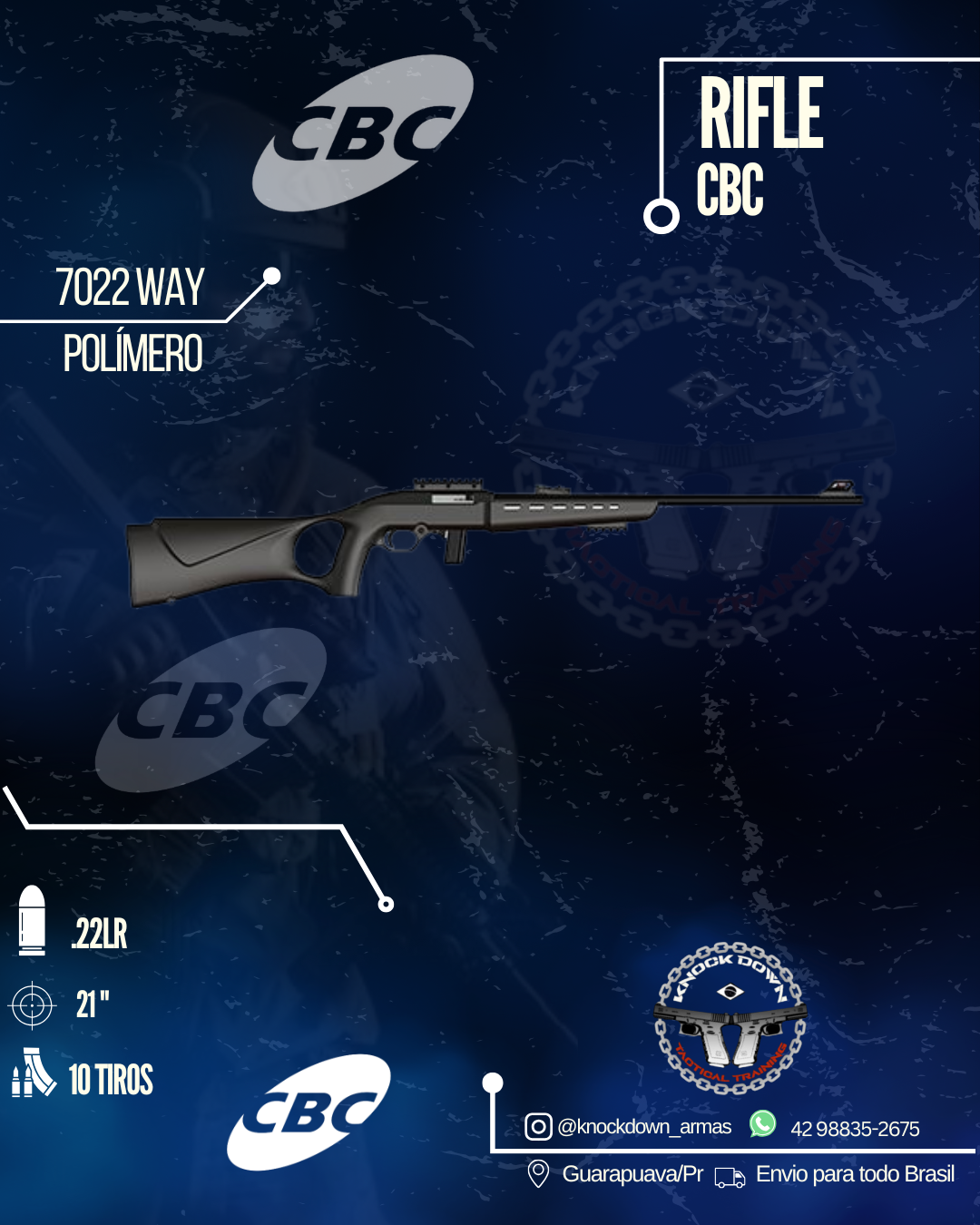 Rifle CBC 7022 WAY POLÍMERO