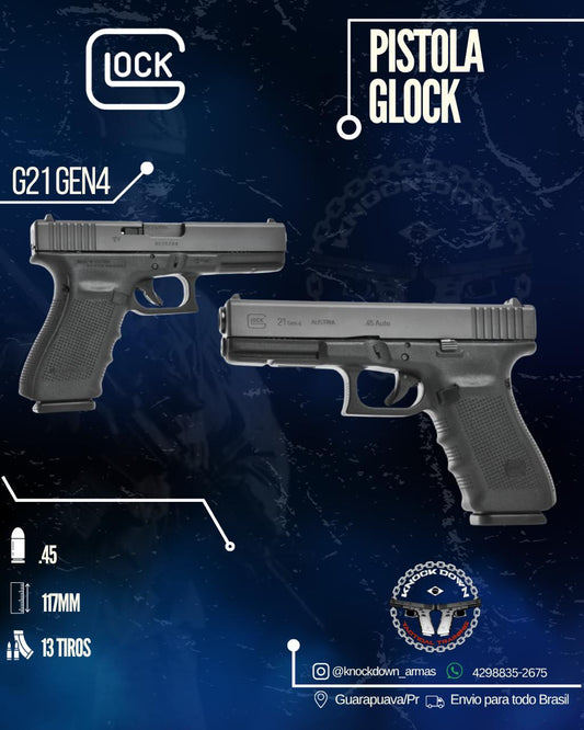 PISTOLA GLOCK G21 GEN 4